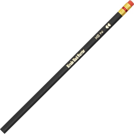 Black Warrior Pencil, With Eraser,No 2 Soft Lead, Black PK